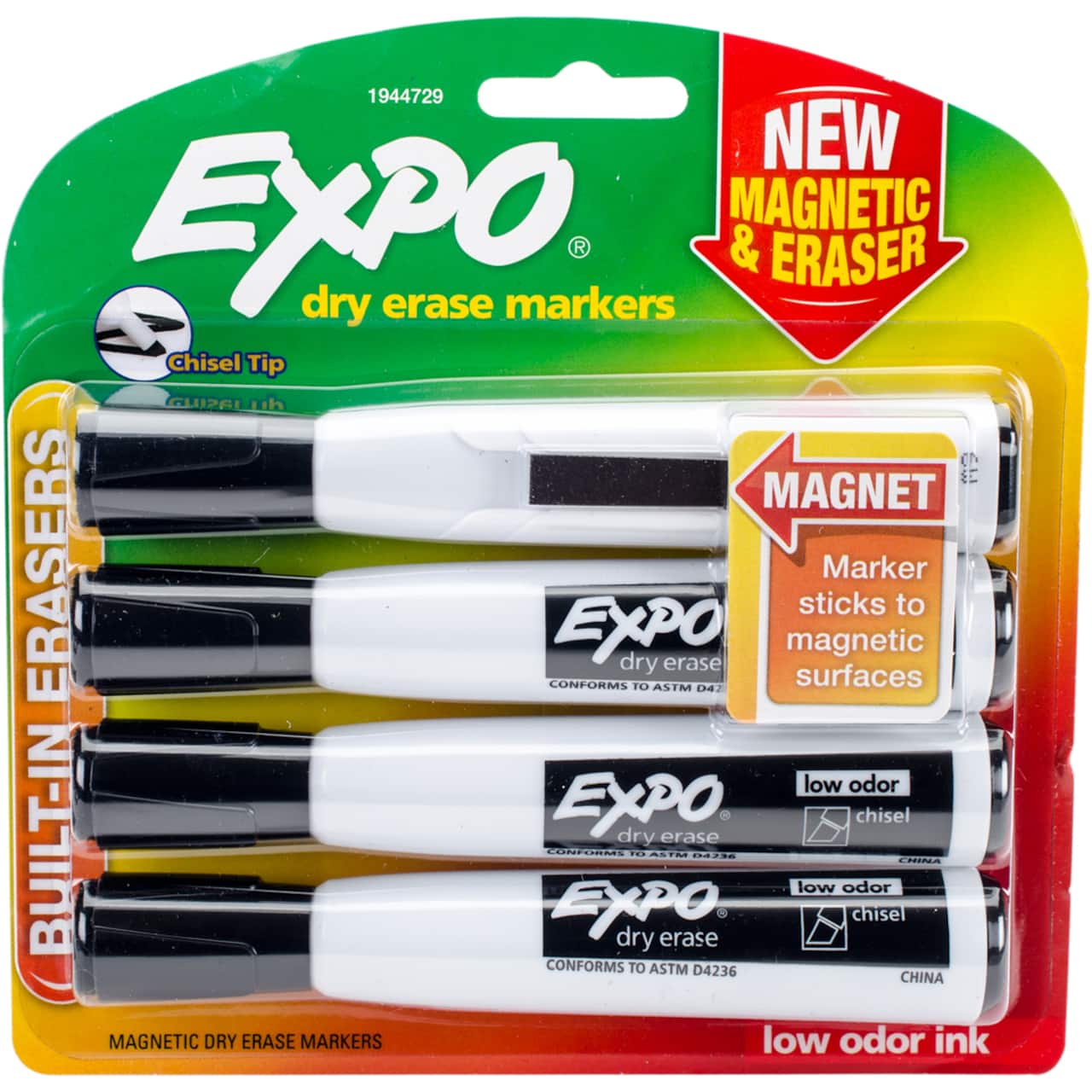 Expo® Black Magnetic Dry Erase Chisel Marker & Eraser Set